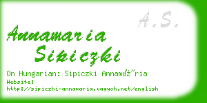 annamaria sipiczki business card